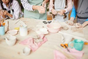 Children Creating Handmade Pottery